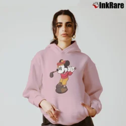 Women’s Mickey Mouse Golfing Cartoon Walt Disney Cozy Hoodie in light pink | Warm, Structured, Stylish