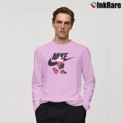 Men’s Mickey Mouse Graphic Long-Sleeve Shirt in light pink | Sleek, Lightweight, Year-Round Wear