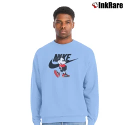 Men’s Mickey Mouse Graphic Crewneck Sweatshirt in light blue | Cozy Fabric, Clean Style