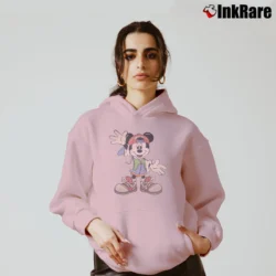 Women’s Mickey Mouse Hip Hop Style Cozy Hoodie in light pink | Warm, Structured, Stylish
