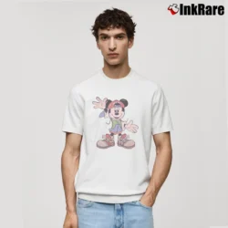 Men’s Mickey Mouse Hip Hop Style Classic T-Shirt in white | Soft, Breathable Everyday Wear