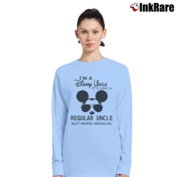Women’s Mickey Mouse I'm A Disney Uncle Magical Long-Sleeve Top in light blue | Sleek, Versatile, All-Season