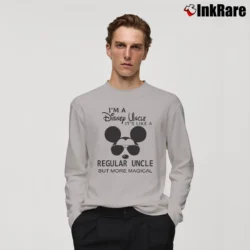 Men’s Mickey Mouse I'm A Disney Uncle Magical Long-Sleeve Shirt in sport grey | Sleek, Lightweight, Year-Round Wear