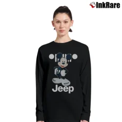 Women’s Mickey Mouse Jeep Graphic Long-Sleeve Top in black | Sleek, Versatile, All-Season