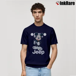 Men’s Mickey Mouse Jeep Graphic Classic T-Shirt in navy | Soft, Breathable Everyday Wear