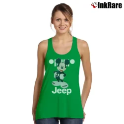 Women’s Mickey Mouse Jeep Graphic Tank Top in irish green | Lightweight, Movement-Friendly