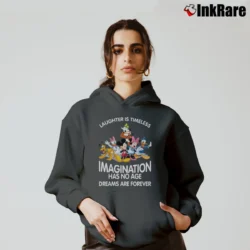 Women’s Mickey Mouse Laughter Is Timeless Dreams Forever Cozy Hoodie in charcoal | Warm, Structured, Stylish