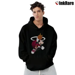 Men’s Mickey Mouse Miami Heat Basketball Pullover Hoodie in black | Cozy, Durable, Modern Fit