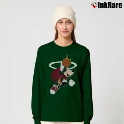 Women’s Mickey Mouse Miami Heat Basketball Long-Sleeve Top in forest green | Sleek, Versatile, All-Season