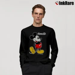 Men’s Mickey Mouse Minnesota Cartoon Disney Long-Sleeve Shirt in black | Sleek, Lightweight, Year-Round Wear