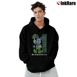 Men’s Mickey Mouse Minnesota Timberwolves Basketball Fan Pullover Hoodie in black | Cozy, Durable, Modern Fit