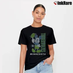 Women’s Mickey Mouse Minnesota Timberwolves Basketball Fan Signature T-Shirt in black | Soft, Flattering Fit