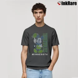 Men’s Mickey Mouse Minnesota Timberwolves Basketball Fan Classic T-Shirt in charcoal | Soft, Breathable Everyday Wear