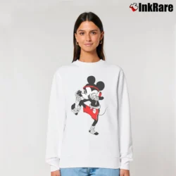 Women’s Mickey Mouse Muay Thai Fighter Relaxed Sweatshirt in white | Soft, Laid-Back Vibe