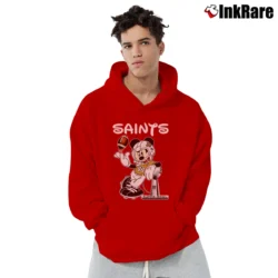 Men’s Mickey Mouse New Orleans Saints Football Pullover Hoodie in red | Cozy, Durable, Modern Fit