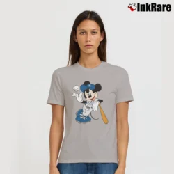 Women’s Mickey Mouse New York Yankees Fan Signature T-Shirt in sport grey | Soft, Flattering Fit