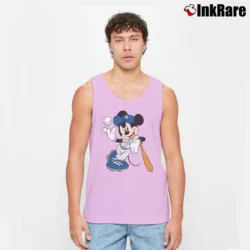 Men’s Mickey Mouse New York Yankees Fan Tank Top in light pink | Breathable, Active-Friendly Design