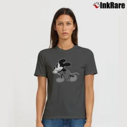 Women’s Mickey Mouse Number Nine Rockstar Disney Signature T-Shirt in charcoal | Soft, Flattering Fit
