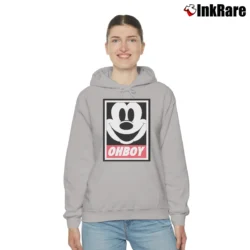 Women’s Mickey Mouse Oh Boy Walt Disney Cartoon Cozy Hoodie in sport grey | Warm, Structured, Stylish