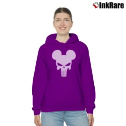 Women’s Mickey Mouse Punisher Skull Family Cozy Hoodie in purple | Warm, Structured, Stylish