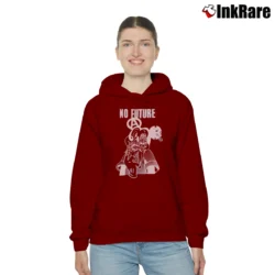 Women’s Mickey Mouse Punk Rock Seditionaries No Future Cozy Hoodie in maroon | Warm, Structured, Stylish
