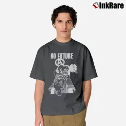 Men’s Mickey Mouse Punk Rock Seditionaries No Future Classic T-Shirt in charcoal | Soft, Breathable Everyday Wear
