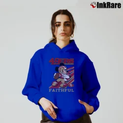 Women’s Mickey Mouse San Francisco 49ers Faithful Football Fan Cozy Hoodie in royal blue | Warm, Structured, Stylish