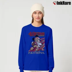 Women’s Mickey Mouse San Francisco 49ers Faithful Football Fan Long-Sleeve Top in royal blue | Sleek, Versatile, All-Season