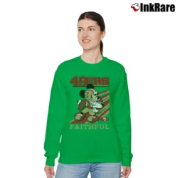 Women’s Mickey Mouse San Francisco 49ers Faithful Football Fan Relaxed Sweatshirt in irish green | Soft, Laid-Back Vibe