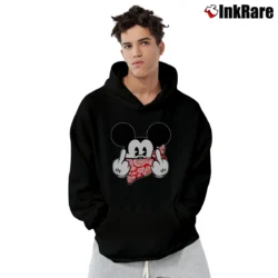 Men’s Mickey Mouse Thug Life Gangster Christmas Gift Pullover Hoodie in black | Cozy, Durable, Modern Fit