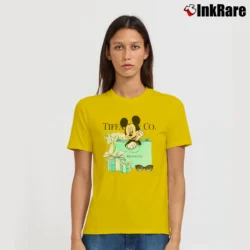 Women’s Mickey Mouse Tiffany & Co Inspired Signature T-Shirt in yellow | Soft, Flattering Fit