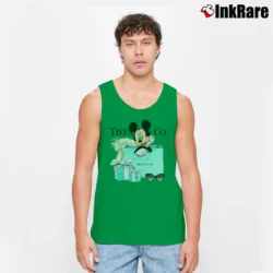 Men’s Mickey Mouse Tiffany & Co Inspired Tank Top in irish green | Breathable, Active-Friendly Design