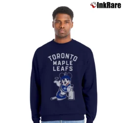 Men’s Mickey Mouse Toronto Maple Leafs Stanley Cup Crewneck Sweatshirt in navy | Cozy Fabric, Clean Style