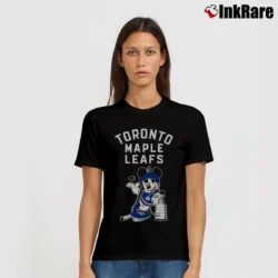 Women’s Mickey Mouse Toronto Maple Leafs Stanley Cup Signature T-Shirt in black | Soft, Flattering Fit