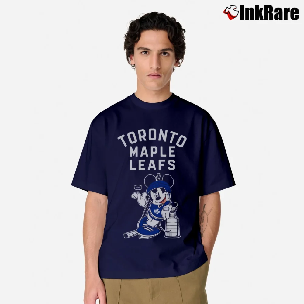 Men’s Mickey Mouse Toronto Maple Leafs Stanley Cup Classic T-Shirt in navy | Soft, Breathable Everyday Wear