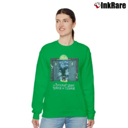 Women’s Mickey Mouse Tower Of Terror Disney Relaxed Sweatshirt in irish green | Soft, Laid-Back Vibe