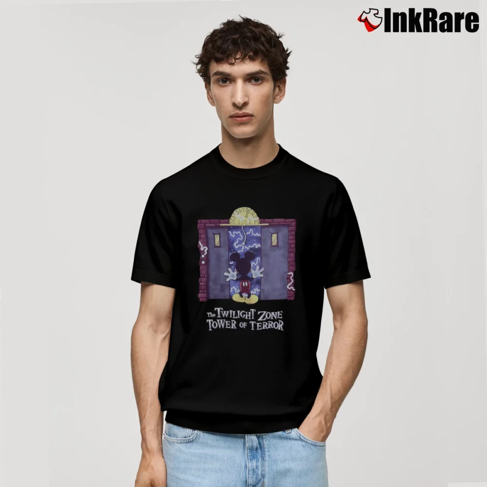 Men’s Mickey Mouse Tower Of Terror Disney Classic T-Shirt in black | Soft, Breathable Everyday Wear
