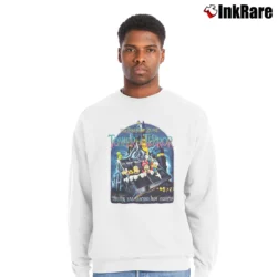 Men’s Mickey Mouse Tower Of Terror Twilight Disney Crewneck Sweatshirt in white | Cozy Fabric, Clean Style