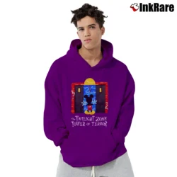 Men’s Mickey Mouse Twilight Zone Tower Of Terror Pullover Hoodie in purple | Cozy, Durable, Modern Fit
