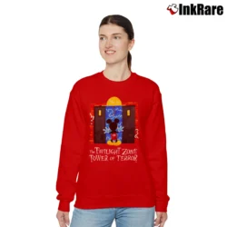 Women’s Mickey Mouse Twilight Zone Tower Of Terror Relaxed Sweatshirt in red | Soft, Laid-Back Vibe