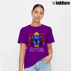 Women’s Mickey Mouse Twilight Zone Tower Of Terror Signature T-Shirt in purple | Soft, Flattering Fit
