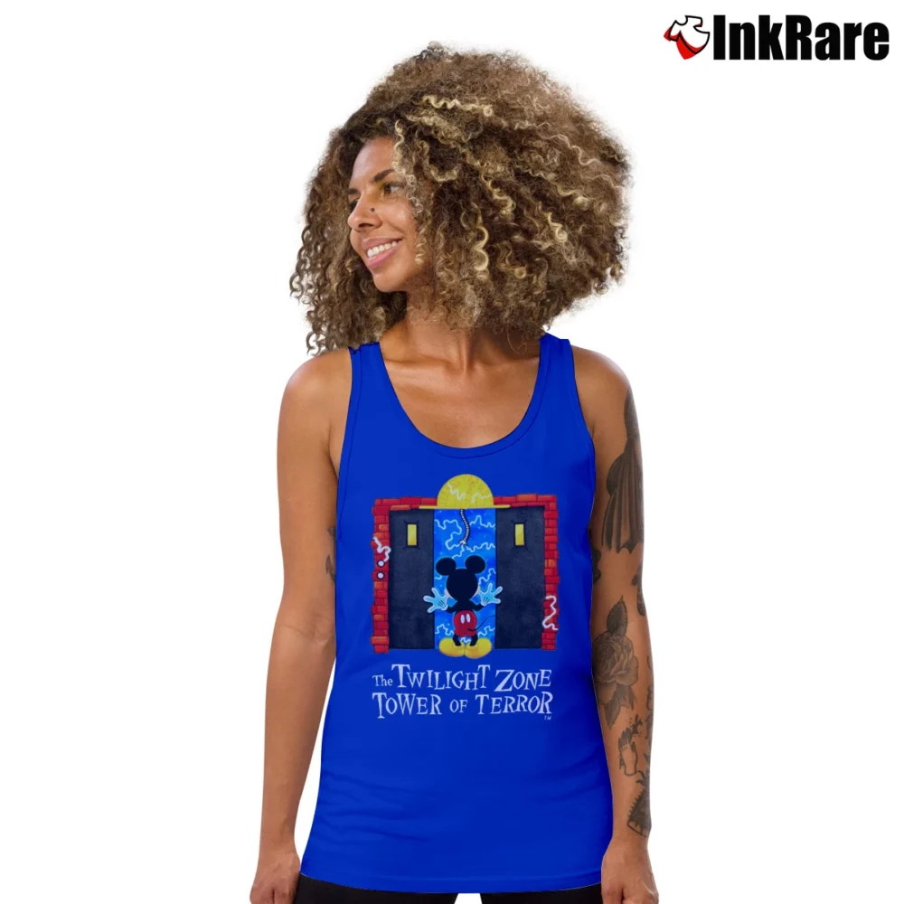 Women’s Mickey Mouse Twilight Zone Tower Of Terror Tank Top in royal blue | Lightweight, Movement-Friendly