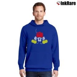 Men’s Mickey Mouse Upside Down Cake Disney Pullover Hoodie in royal blue | Cozy, Durable, Modern Fit