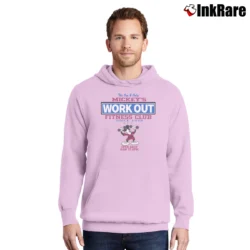 Men’s Mickey Mouse Workout Fitness Club Pullover Hoodie in light pink | Cozy, Durable, Modern Fit