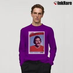 Men’s Mickey Redmond Detroit Red Wings for NHL Fans Long-Sleeve Shirt in purple | Sleek, Lightweight, Year-Round Wear
