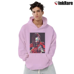 Men’s Mickey Rourke Classic Graphic Pullover Hoodie in light pink | Cozy, Durable, Modern Fit