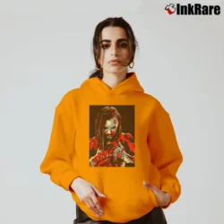 Women’s Mickey Rourke Classic Graphic Cozy Hoodie in orange | Warm, Structured, Stylish
