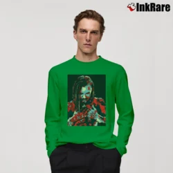 Men’s Mickey Rourke Classic Graphic Long-Sleeve Shirt in irish green | Sleek, Lightweight, Year-Round Wear