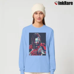 Women’s Mickey Rourke Classic Graphic Long-Sleeve Top in light blue | Sleek, Versatile, All-Season