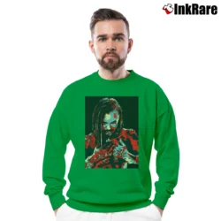 Men’s Mickey Rourke Classic Graphic Crewneck Sweatshirt in irish green | Cozy Fabric, Clean Style